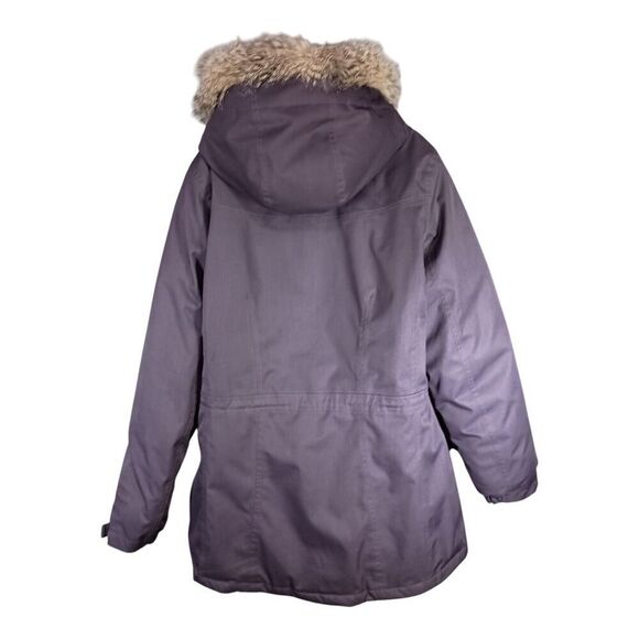 Eddie Bauer EB600 WeatherEdge Goose Down Jacket Hooded Purple Women's XL Tall - Picture 3 of 9